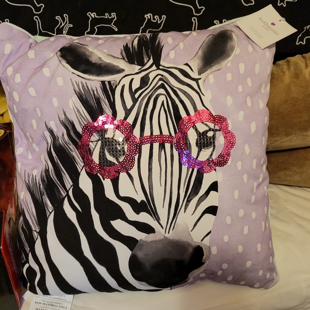 Zebra throw pillow